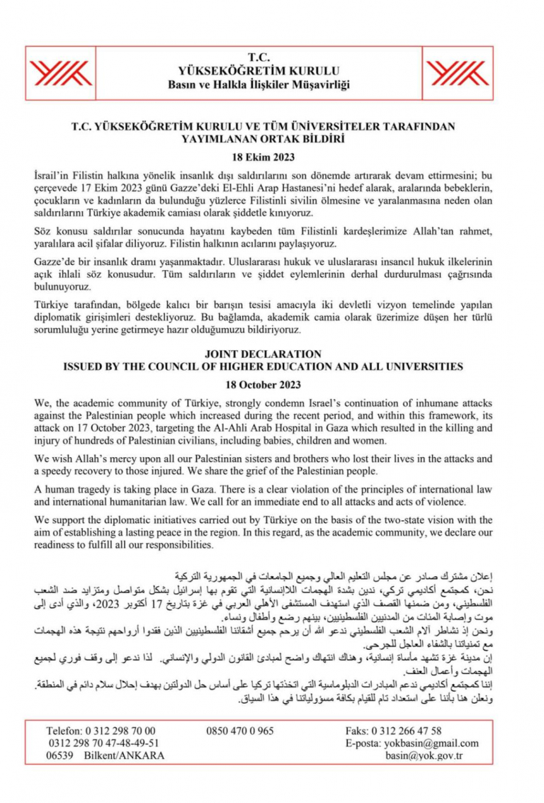 tc-yuksekogretim-kurulu-ve-tum-universiteler-tarafindan-yayinlanan-ortak-bildiri-5738